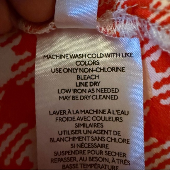 Anthropologie | Maeve | Bon Voyage Red Check Houndstooth Button Shirt | Sz M - Picture 8 of 9